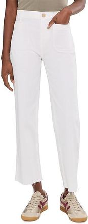 Lilly Pulitzer Harleen High-Rise Crop Jeans Womens Clothing Resort White : 12 27, Polyester/Spandex