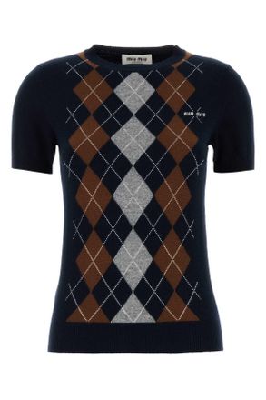 Miu Miu Dark Blue Cashmere Sweater