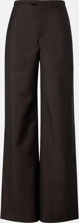 Gucci Pinstripe wool and mohair wide-leg pants
