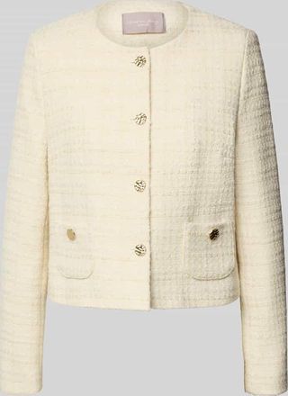 Christian Berg Regular Fit Blazer in Boucl&eacute;-Optik in Ecru, Gr&ouml;&szlig;e 34