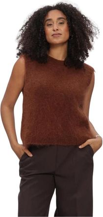 Summum Truien & Vesten, Dames, Bruin, L, Leer, Spencer Kid Mohair Knit