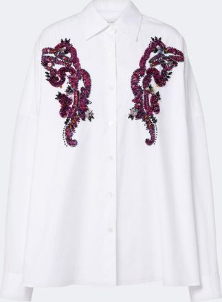 Dries Van Noten Embellished cotton shirt