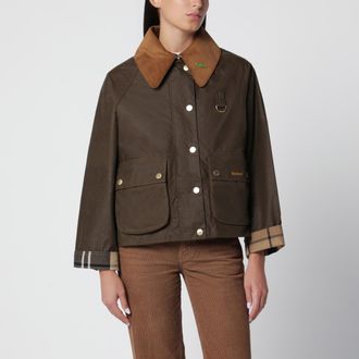 Barbour Giacca marrone nocciola in cotone cerato