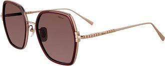 Chopard Burgundy Butterfly Ladies Sunglasses SCHL02V 08FC 54