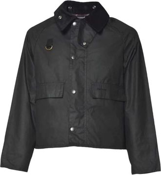 Barbour Spey Slim Waxed Jacket - Heren - Zomerjassen - Zwart - S - Katoen - Jassen