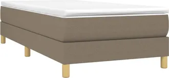 vidaXL Estructura De Cama Sin Colch&oacute;n Tela Gris Taupe 100x200 Cm Vidaxl