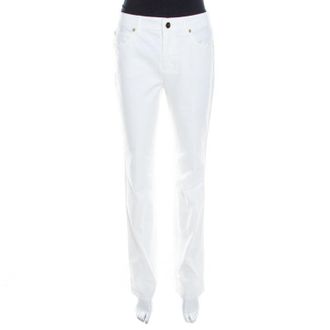 Escada White Stretch Denim High Rise Straight Leg Tessa Jeans
