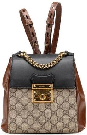 Gucci Pre-owned Backpacks, female, Brown, Size: ONE SIZE Pre-owned Plastic Backpack