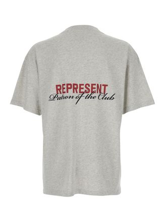 Represent Mens T-Shirt Patron Of The Club Grey Cotton T-Shirts And Polos