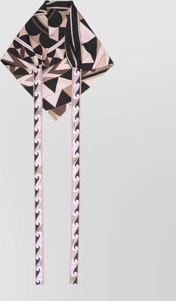 Pucci silk head scarf geometric pattern long ties