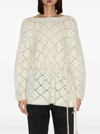 Isabel Marant Merida pullover met diamantpatroon - Beige