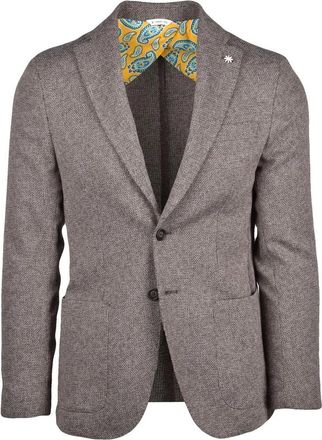 Manuel Ritz Cotton Blend Blazer - Brown