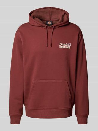 Dickies Hoodie mit Label-Print Modell DONUT HOUSE in Bordeaux, Größe XXL