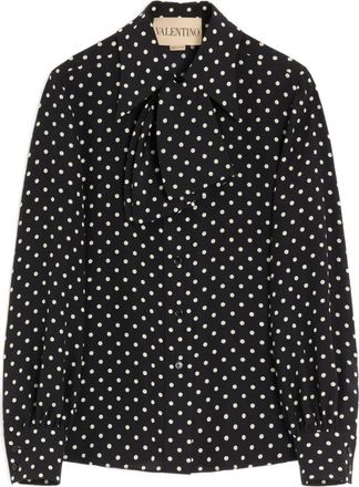 Valentino Garavani Camicia con motivo Plusdepois - Nero