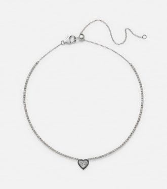 Kamyen Jewellery Heart 18kt white gold choker with diamonds