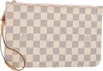 Louis Vuitton Pre-owned Clutches, female, White, Size: ONE SIZE Pre-owned Canvas Pouch