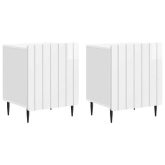 vidaXL Armario De Noche 2 Pcs Brillante 43 X 34,5 X 52 Cm Vidaxl