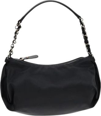 Ferragamo Pre-owned Shoulder Bags, female, Black, Size: ONE SIZE Pre-owned Nylon Shoulder Bag