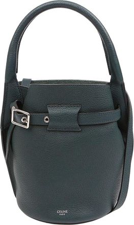 Celine Celine Green Calfskin Big Bag Nano Bucket Tote (Authentic Pre-Loved)