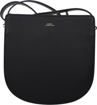 A.P.C. Black Leather Crossbody Womens Bag