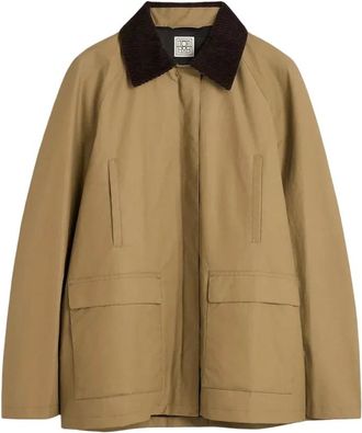 Toteme Jassen, Dames, Bruin, S, Katoen, Country Jacket