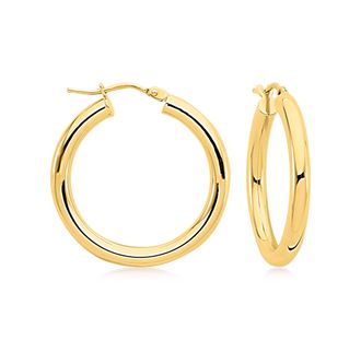 Ross-Simons Italian 3mm 14kt Yellow Gold Hoop Earrings