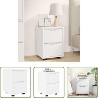 vidaXL Comodino in legno - Comodino Bianco 30,5 x 30 x 43 cm Legno multistrato