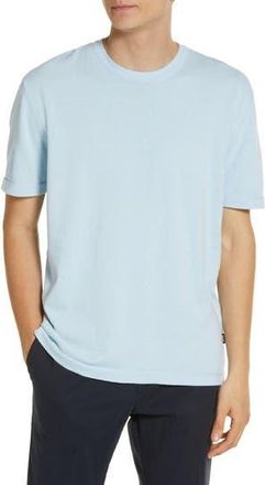 BOSS Tameo Cotton & Linen T-Shirt in Light/Pastel Blue at Nordstrom Rack, Size Xx-Large