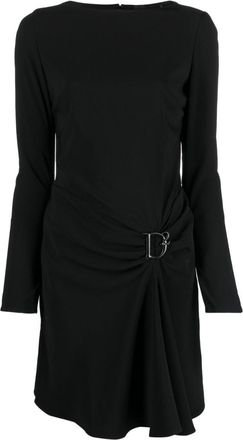 Dsquared2 Black Boat Neck Mini Dress