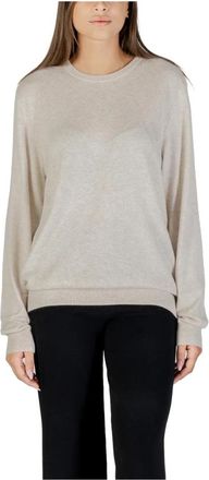 Guess Ronde Hals Lange Mouw Truien - Dames - Ronde hals truien - Beige - 2XL - Wol - Truien & Vesten