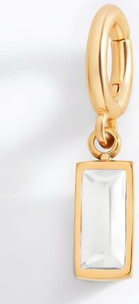 Mint & Lily Dainty Baguette Birthstone Charm in April Diamond at Nordstrom