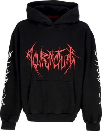Acupuncture Zwarte Hoodie Knife Mark - Heren - Hoodies - Zwart - M - Katoen - Hoodies & sweatvesten