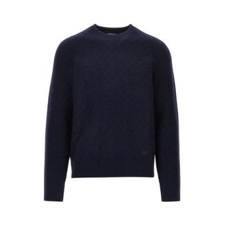 Emporio Armani Jersey de punto M6266 - Knitwear - Hombre - Azul - 2XL