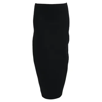Victoria Beckham Body High-Rise Knit Midi Skirt in Black Viscose