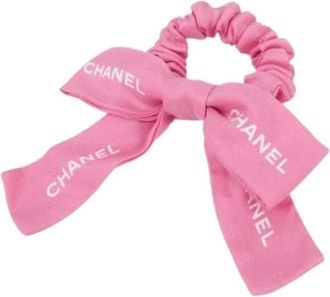 Chanel Pre-owned Accessories, female, Pink, Size: ONE SIZE Pre-owned Scrunchie