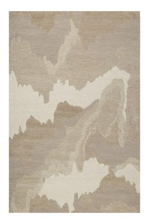 Wecon Home Alfombra tuftada a mano inspiraci&oacute;n naturaleza marr&oacute;n beige 140x200