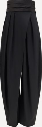 Alaia Pantaloni da smoking arrotondati in lana Woman 34