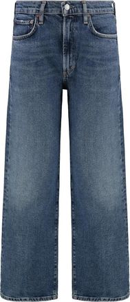 A Gold E Enroll Cropped Jeans - Dames - Loose Fit Jeans - Blauw - W26 - Katoen - Jeans