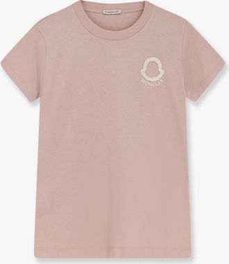 Moncler Cotton T-shirt with flocked logo on the front - MONCLER - gender_Woman