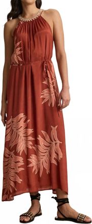 Velvet Odessa Halter Maxi Dress In Cedar