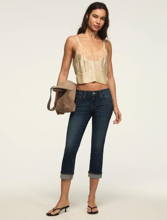 Lucky Brand Womens Mid Rise Sweet Crop