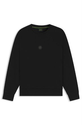 HUGO BOSS Heren Boss CN Future katoenmix sweatshirt in zwart