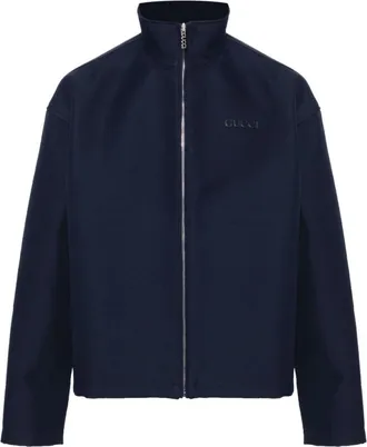 Gucci Dark Blue Embroidered Jacket