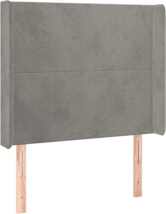 vidaXL Cabecero Con Led De Terciopelo Gris Claro 93x16x118/128 Cm Vidaxl