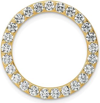 Diamond2Deal 14k Yellow Gold Lab Grown Diamond Pendant (2ct, VS, G-H)
