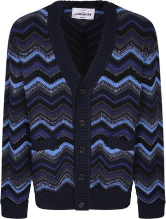 Missoni Heren, Truien, Blauw, Maat: XL Katoen