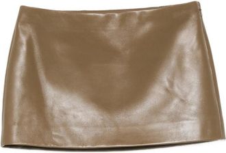 Khaite Leather Mini Skirt
