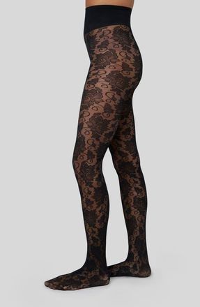 Swedish Stockings Lily Lace Tights in Black at Nordstrom, Size X-Large