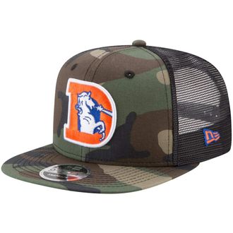 New Era Throwback Denver Broncos Mesh 9Fifty Snapback Cap Wood camo