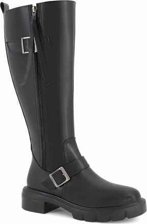 Andrea Womens Leather High Boot In Black